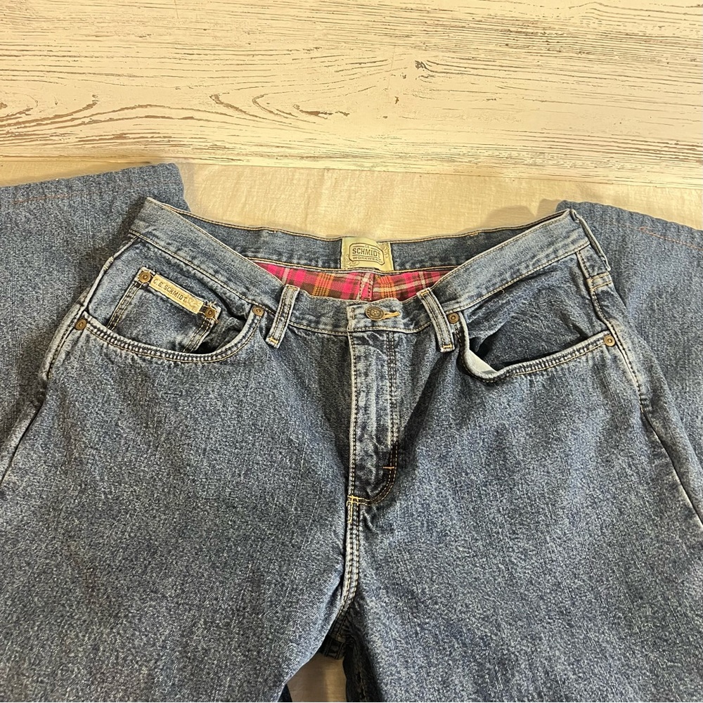 Schmidt workwear flannel lined jeans size 12